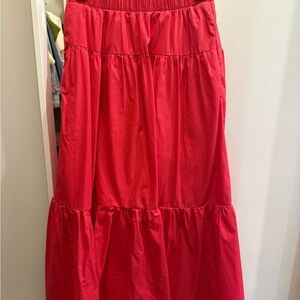Abercrombie & Fitch Vibrant Pink Maxi Skirt